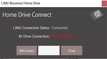 Reconnect M Drive Dialogue Box 2